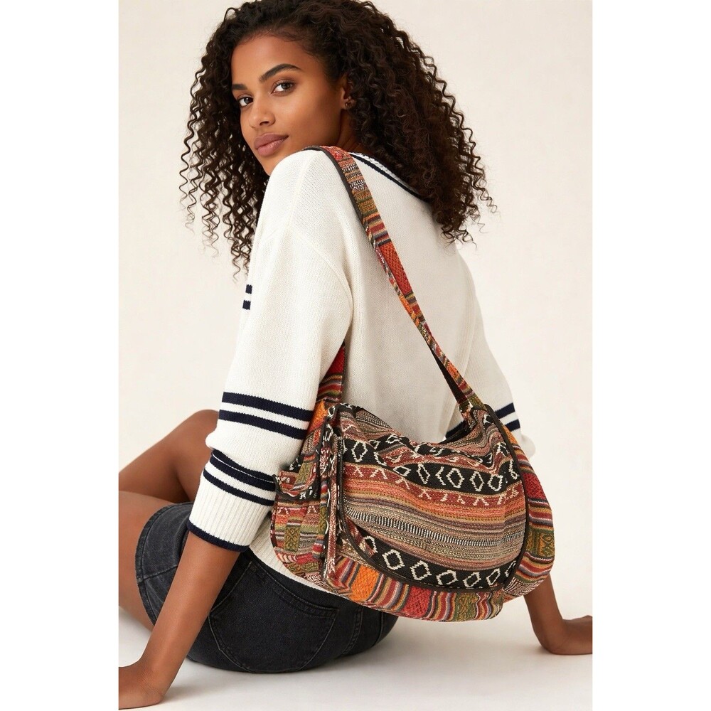 Aztec Western Geometric Print Shoulder Bag